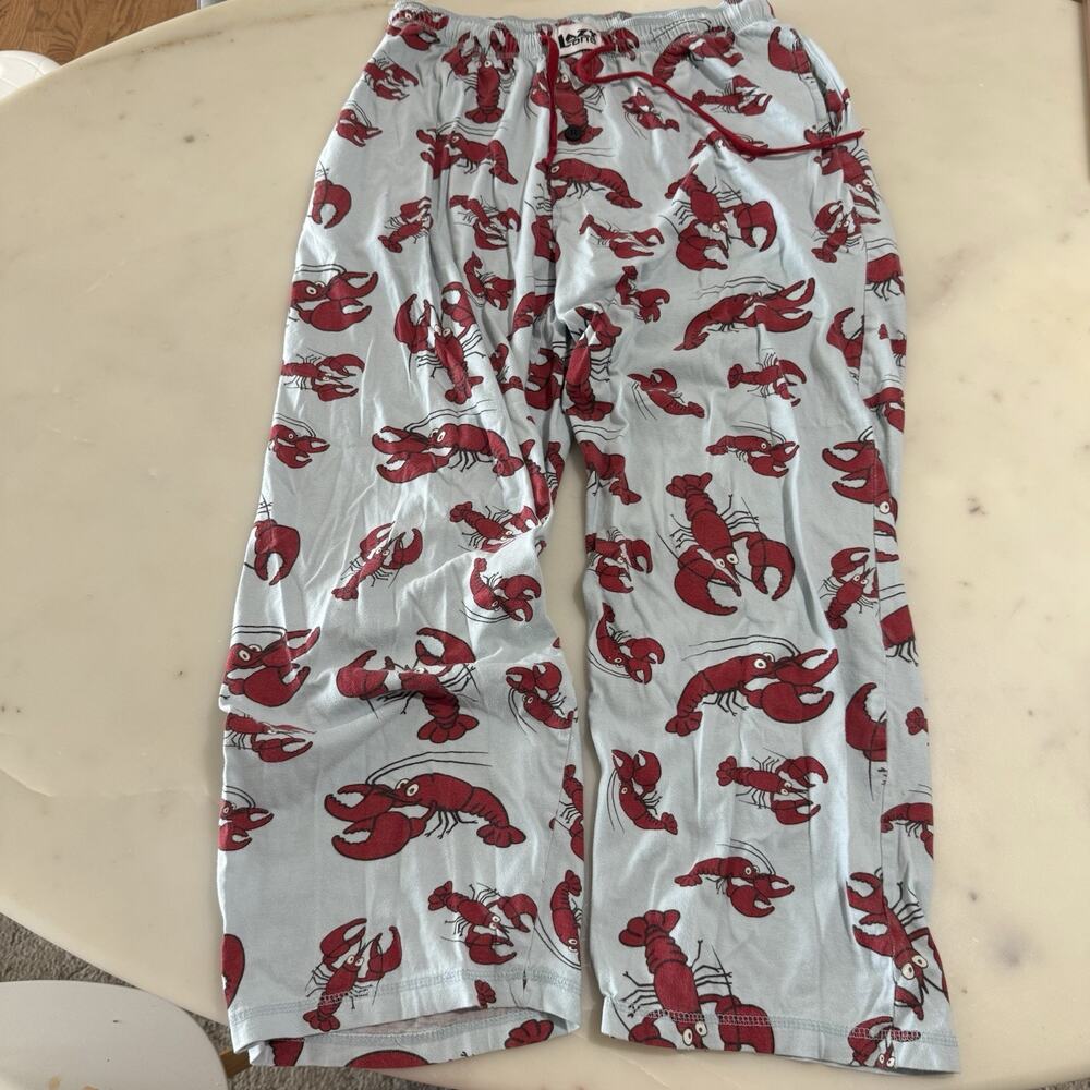 Lazy One 100% Cotton Lobster Pajama Pants Blue Lounge Bottoms Pinterest Women M